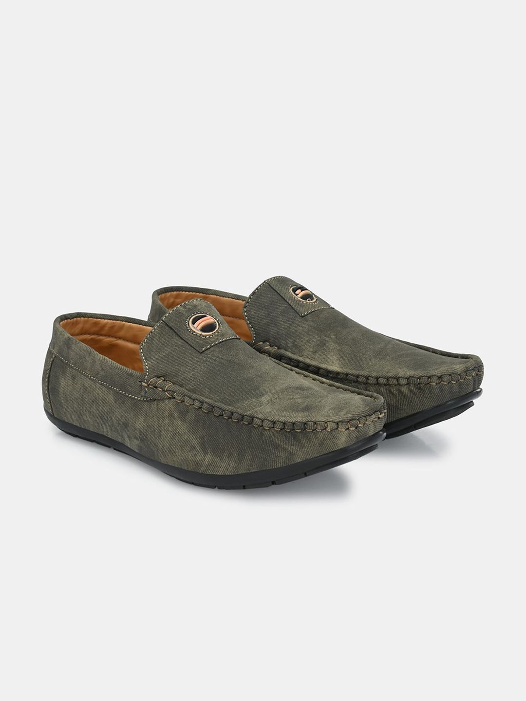 LeatherKraft Men Round Toe Slip-on Loafers