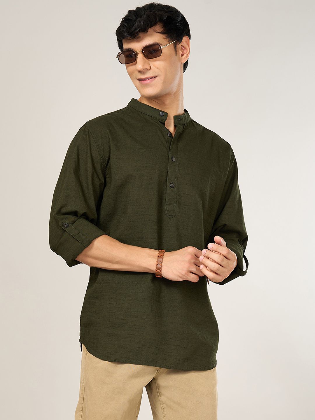Urban Ranger by pantaloons Men Slim Fit Opaque Casual Shirt