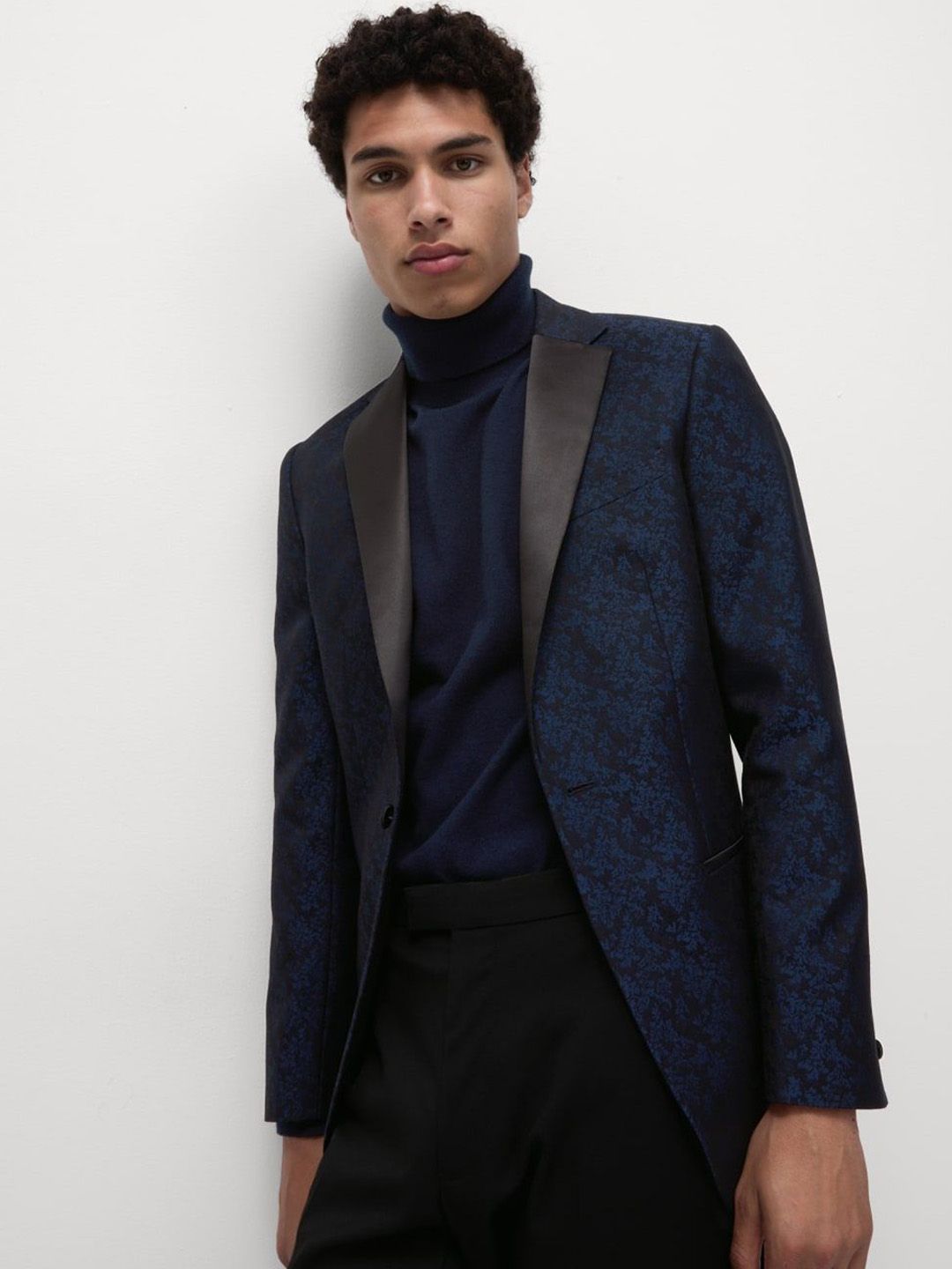 Marks & Spencer Tailored Fit Mini Jacquard Floral Blazer