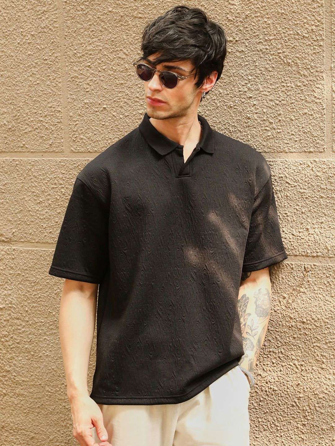 CAHOOT Men Polo Collar Pockets T-shirt