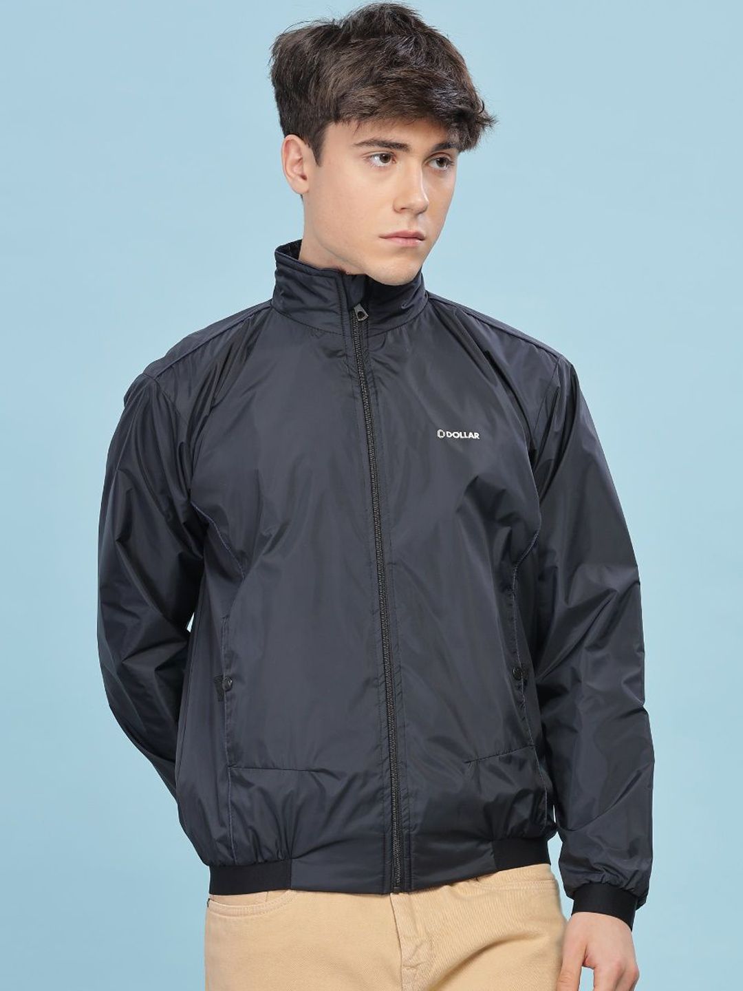 Dollar Men Light Weight Breathable Windcheater Jacket with UV Protection and Pockets