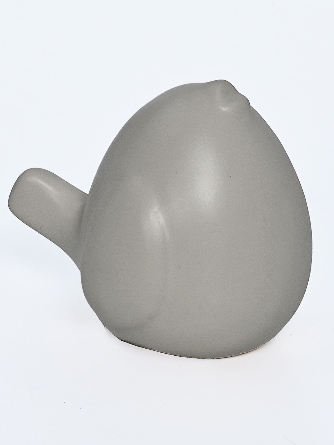 Aura Grey Ceramic Matte Living Room Small Showpiece - 2.8 Inches