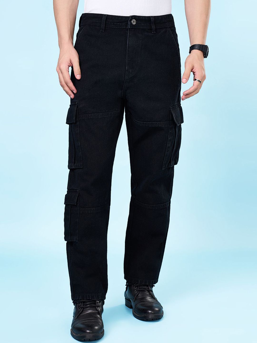 SF JEANS by Pantaloons Men Relaxed Fit Low Distress Jeans