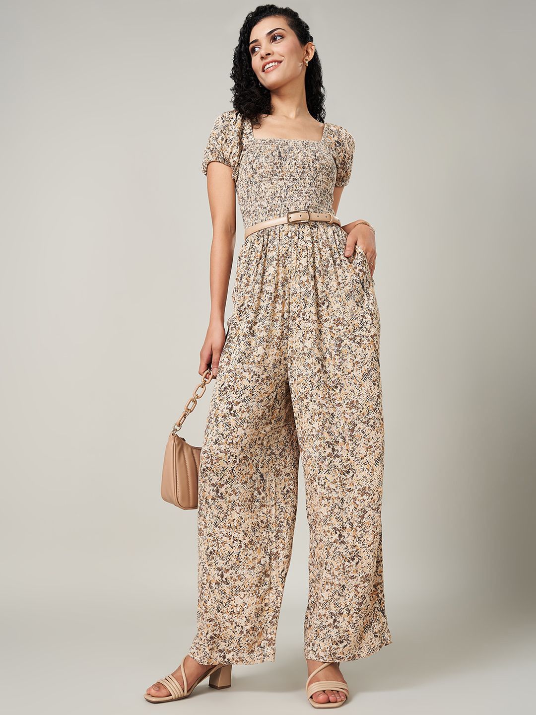 Honey by Pantaloons Printed Basic Jumpsuit