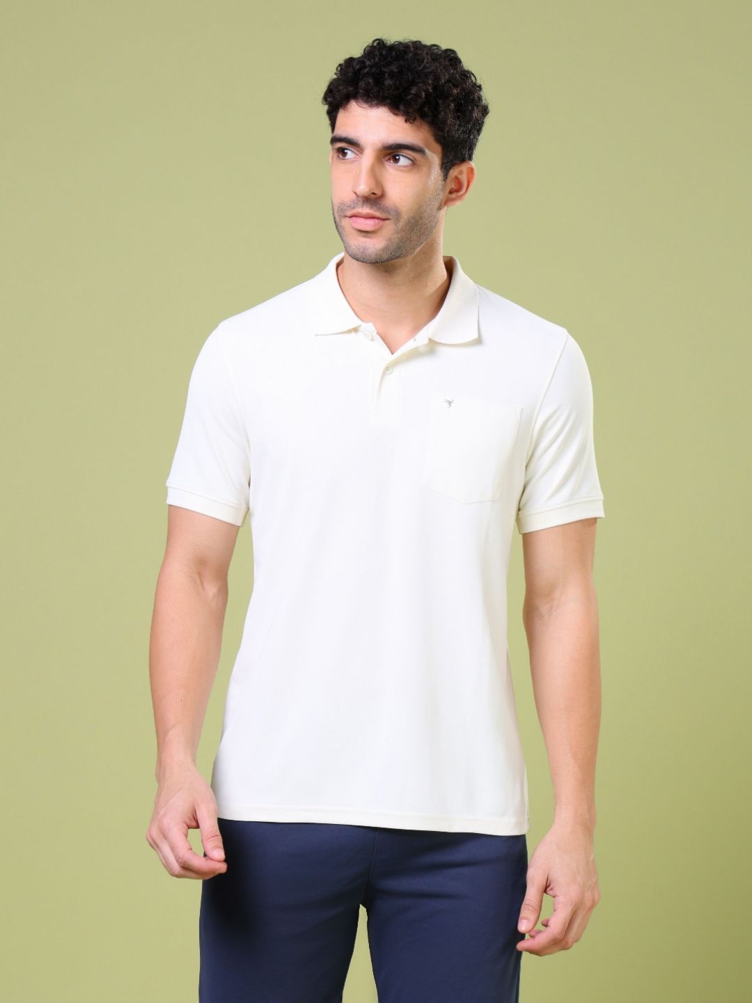 Technosport Men Polo Collar Anti Static Slim Fit T-shirt