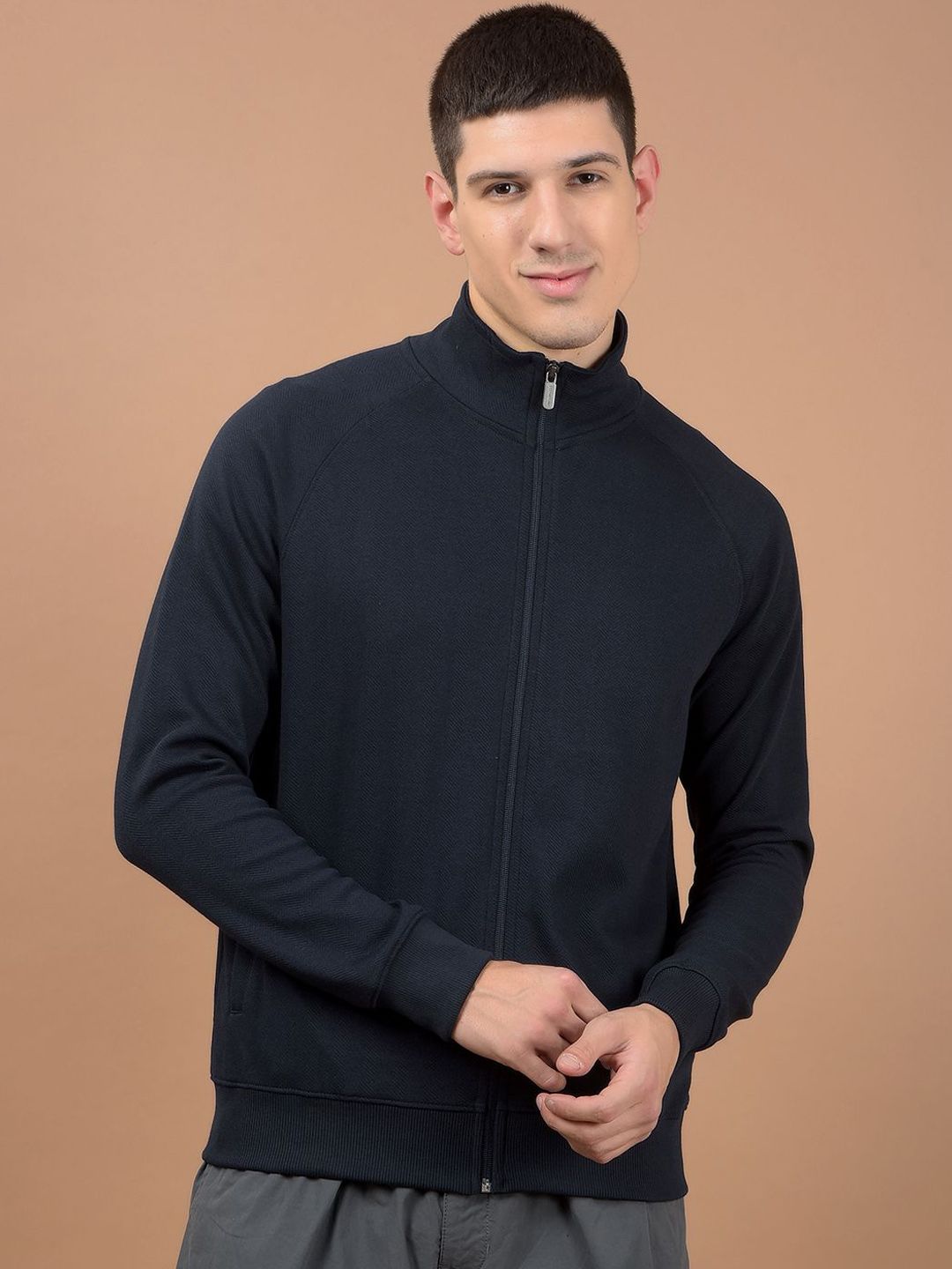 Force NXT Men Lightweight Open Front Jacket with Patchwork