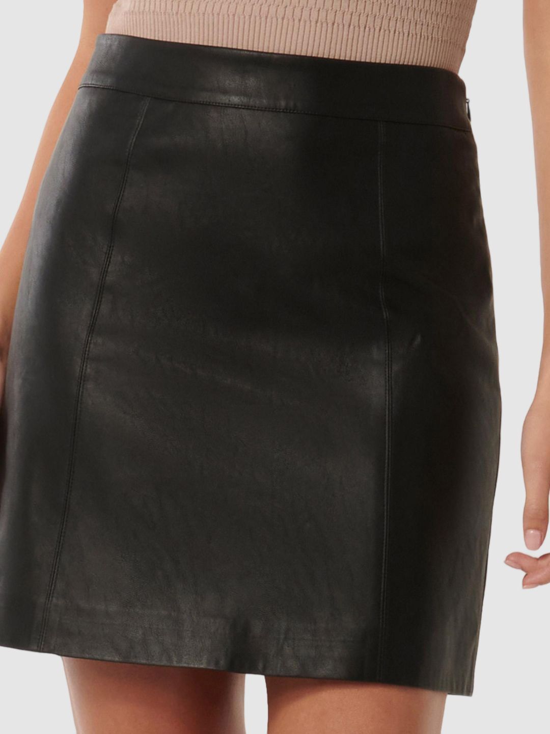 Buy Forever New Women Vegan Leather PU Coated A-Line Mini Skirt