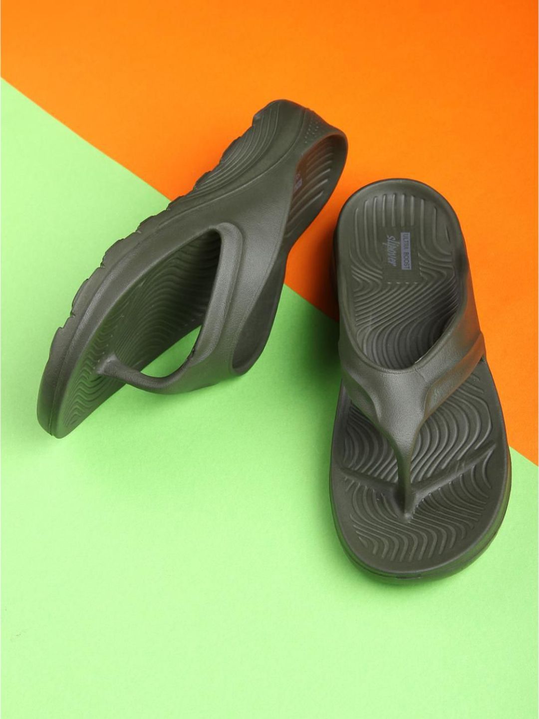 Slipover Men PU Thong Flip-Flops