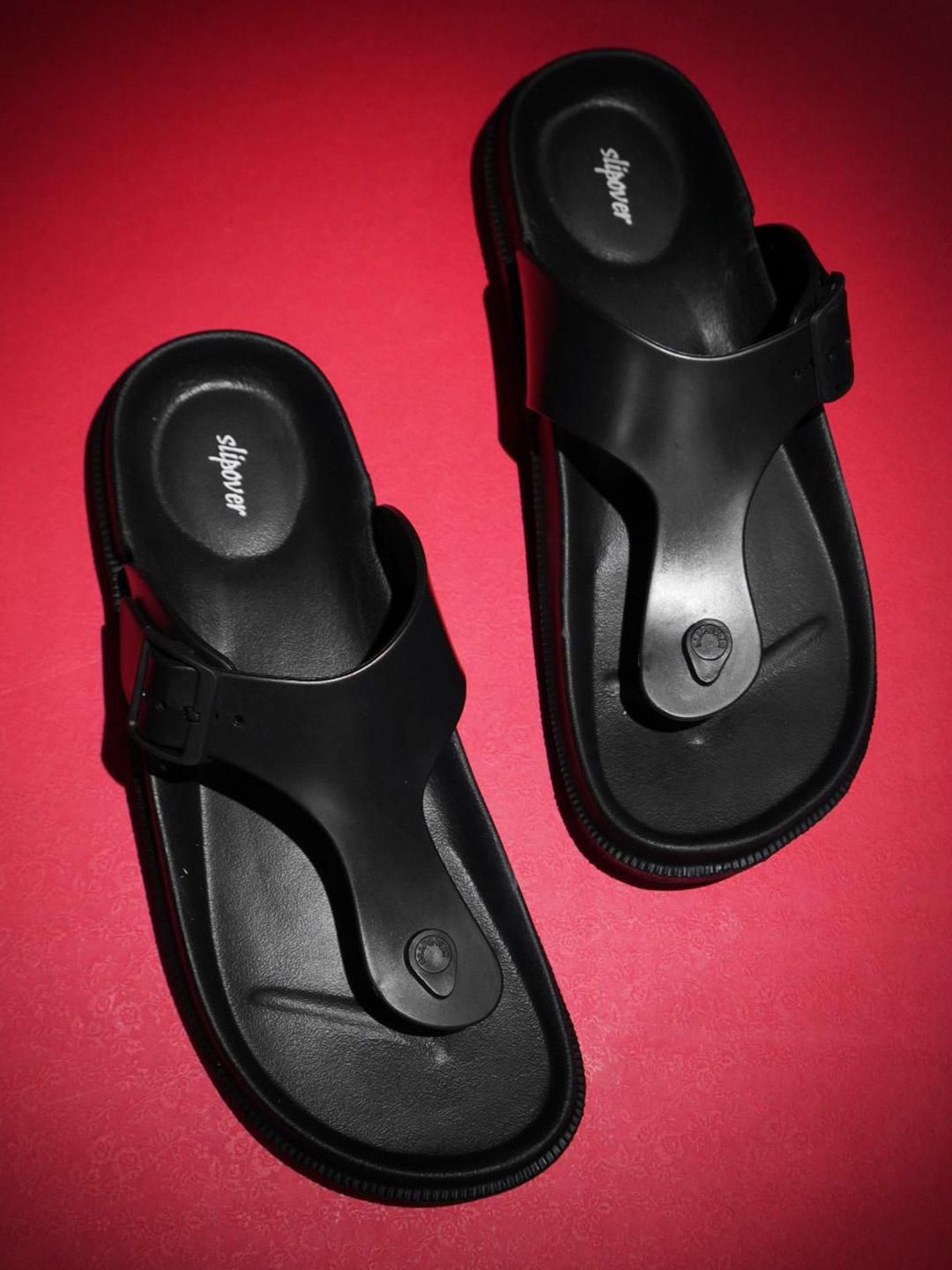 Slipover Men PU Thong Flip-Flops