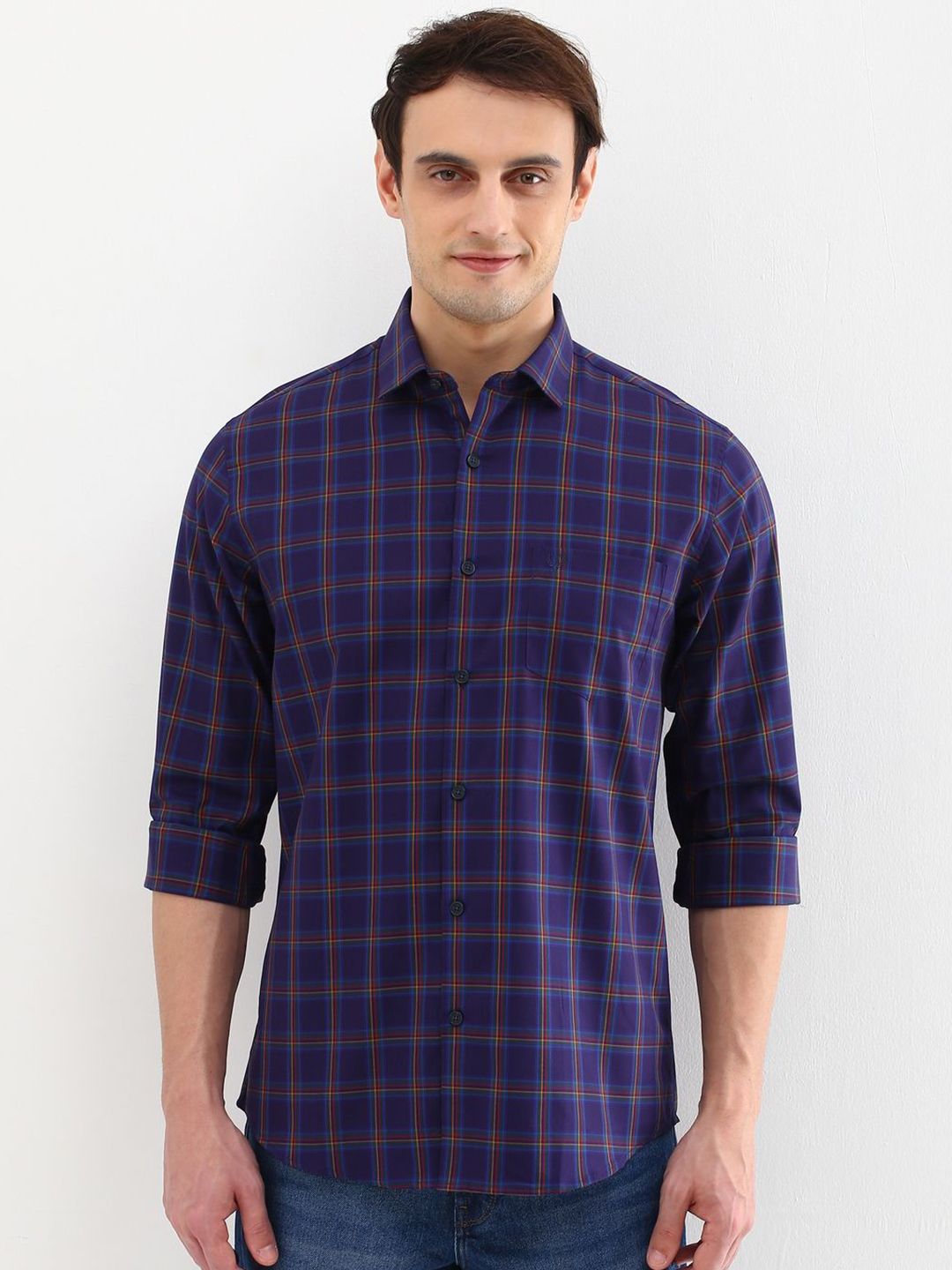 Allen Solly Allen Solly Men Slim Fit Opaque Checked Casual Shirt