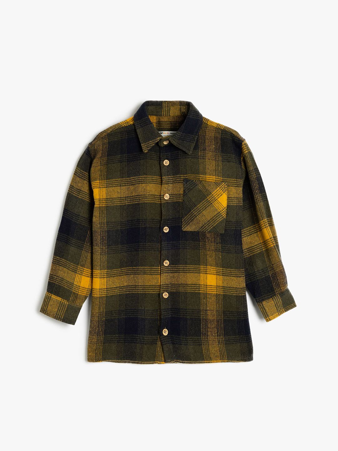 Koton Boys Tartan Checks Opaque Checked Casual Shirt