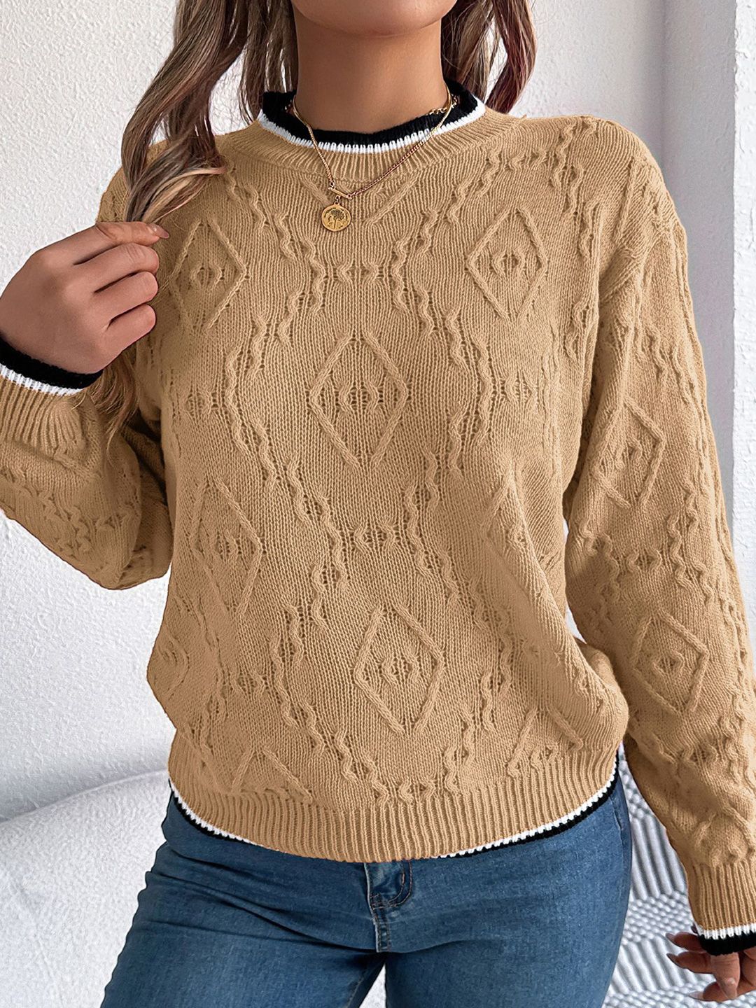 Buy StyleCast x Revolte Women Cable Knit Pullover - Sweaters for