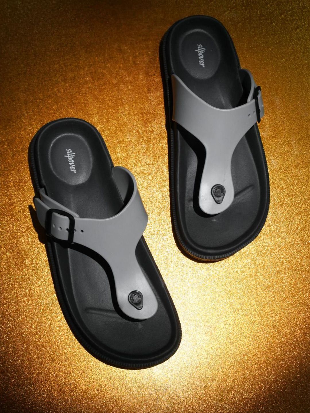 Slipover Men Solid Thong Flip-Flops