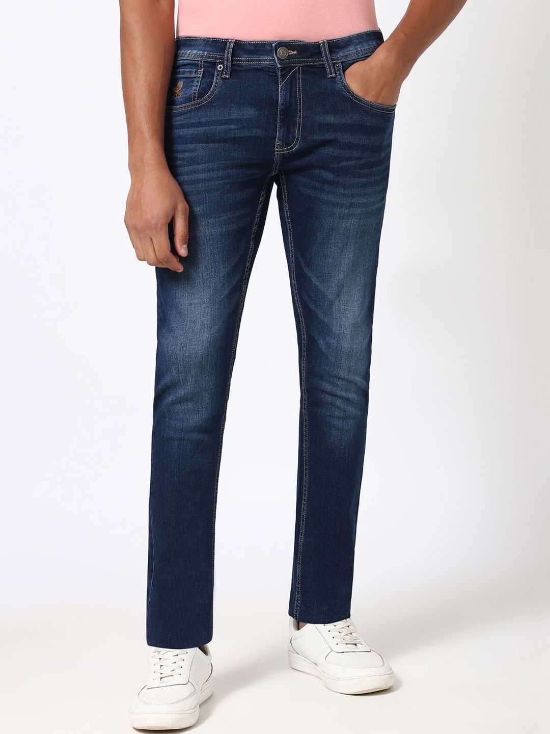 Peter England Casuals Men Skinny Fit Light Fade Jeans