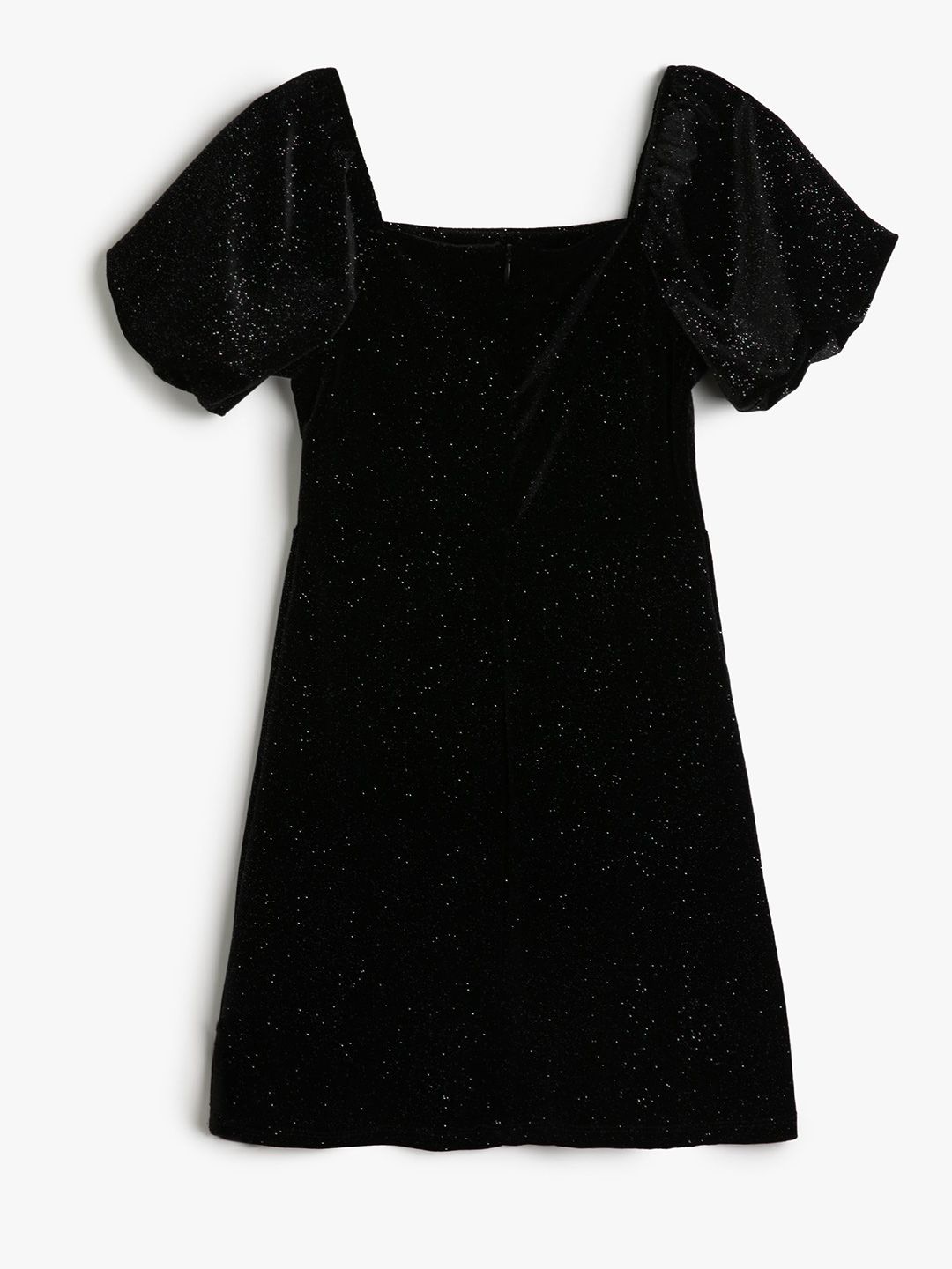 Koton Girls Square Neck Embellished A-Line Dress