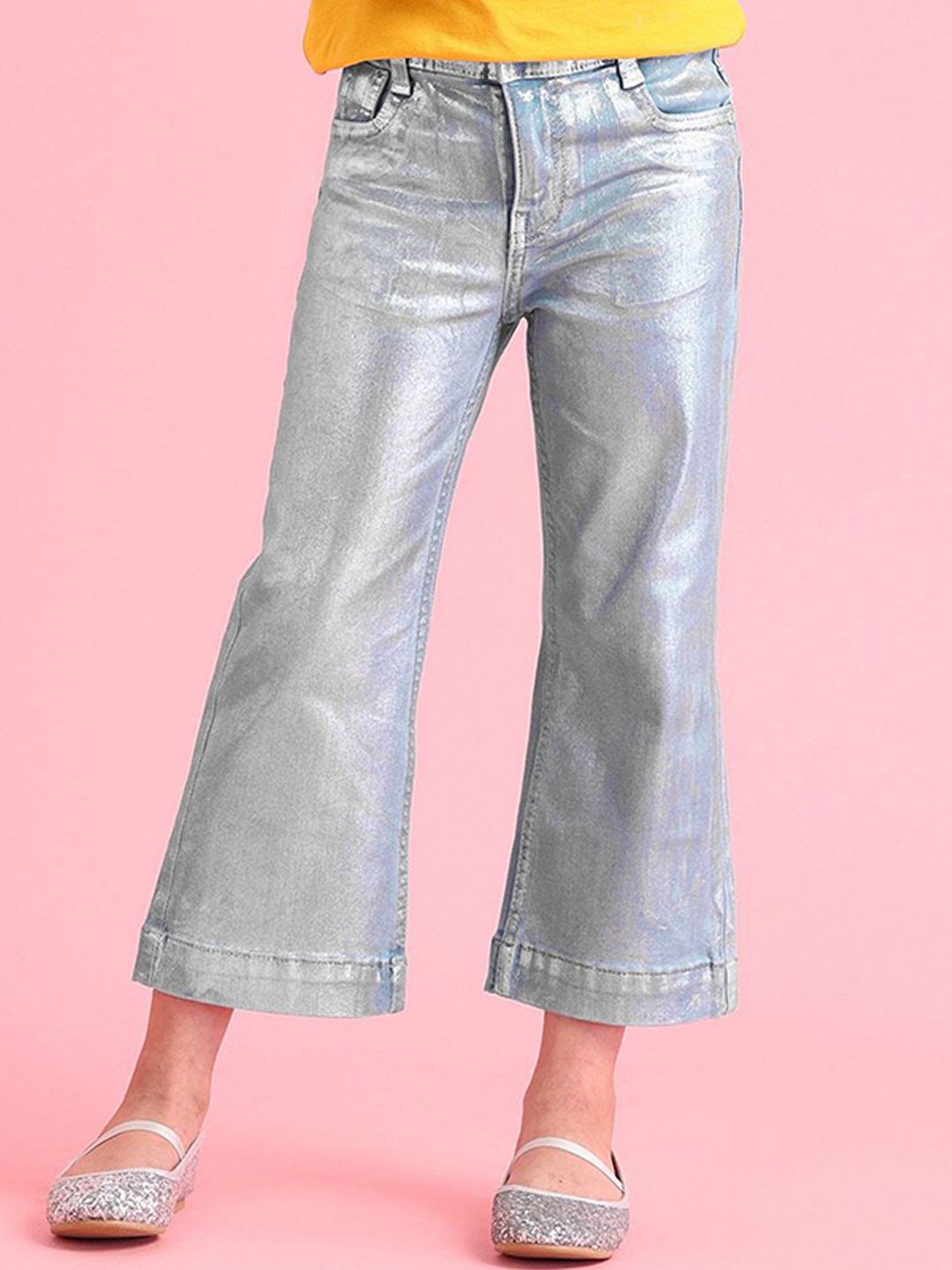 U.S. Polo Assn. Kids Girls Cotton Classic Bootcut Stretchable Jeans