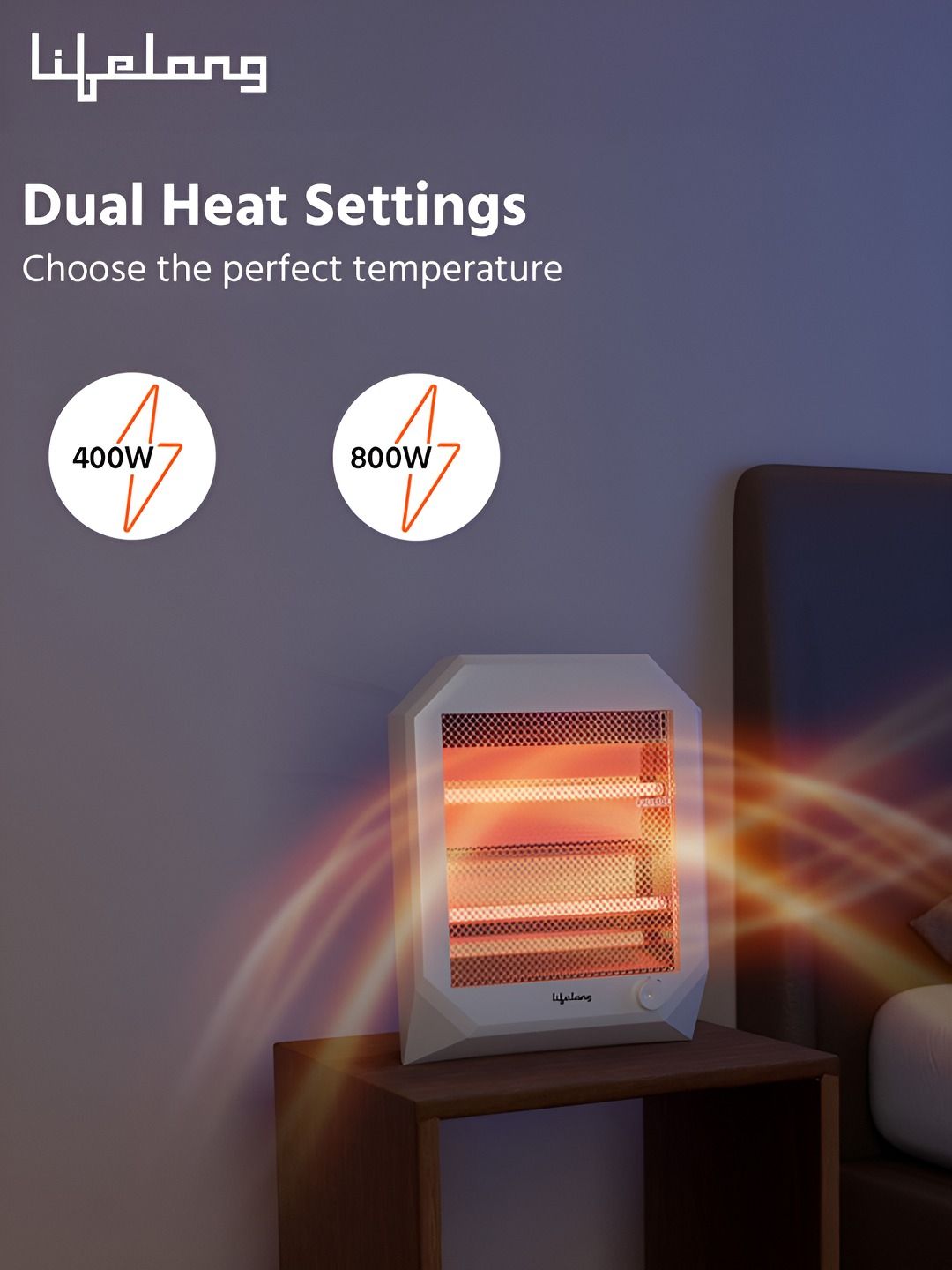 Buy Lifelong White LLQH923 800 W Quartz Room Heater - Room Heater