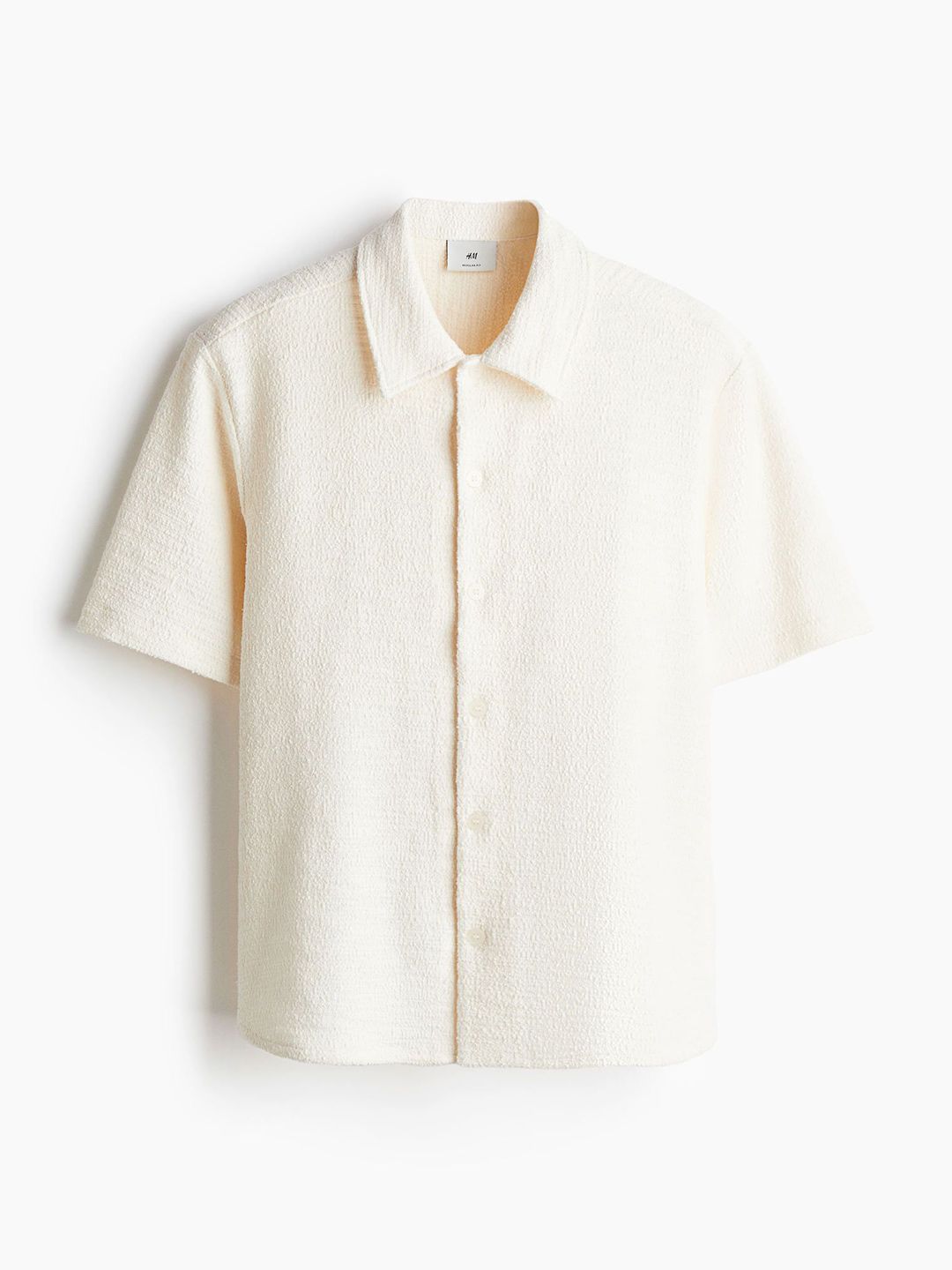 H&M Textured Short-Sleeved Shirt deal from myntra