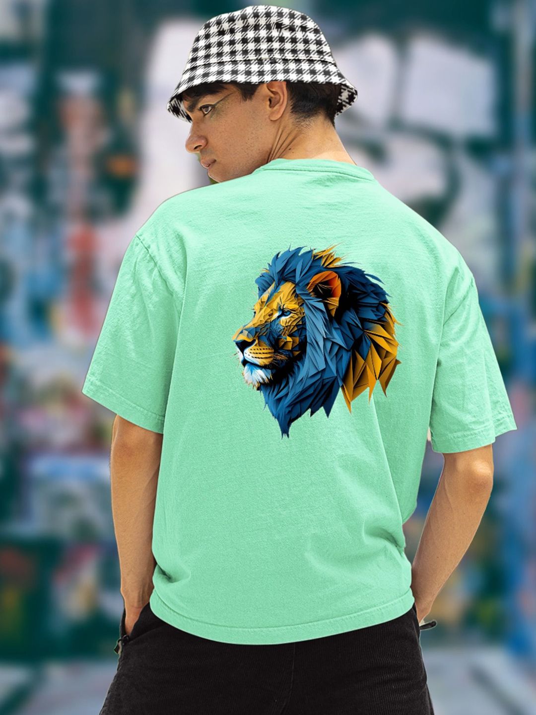 Elibolz Men Printed Drop-Shoulder Sleeves Bio Finish T-shirt