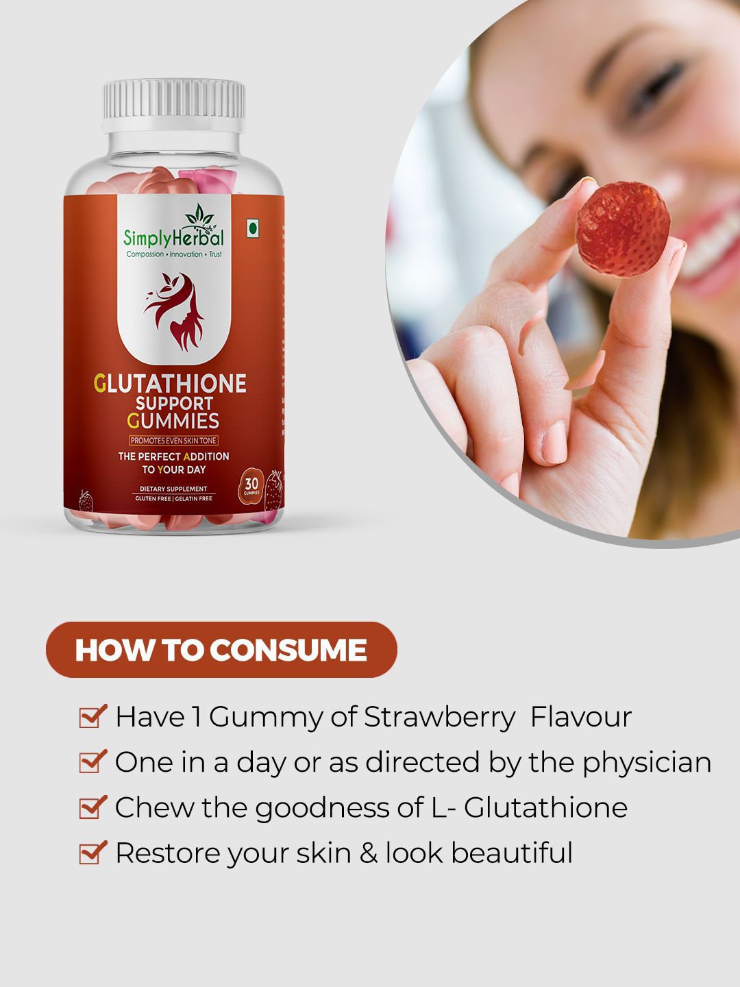 simply herbal glutathione Buy Simply Herbal Glutathione Gummies For Skin Lightening & Whitening - 30  Gummis - Skin Supplements for Unisex 31647933