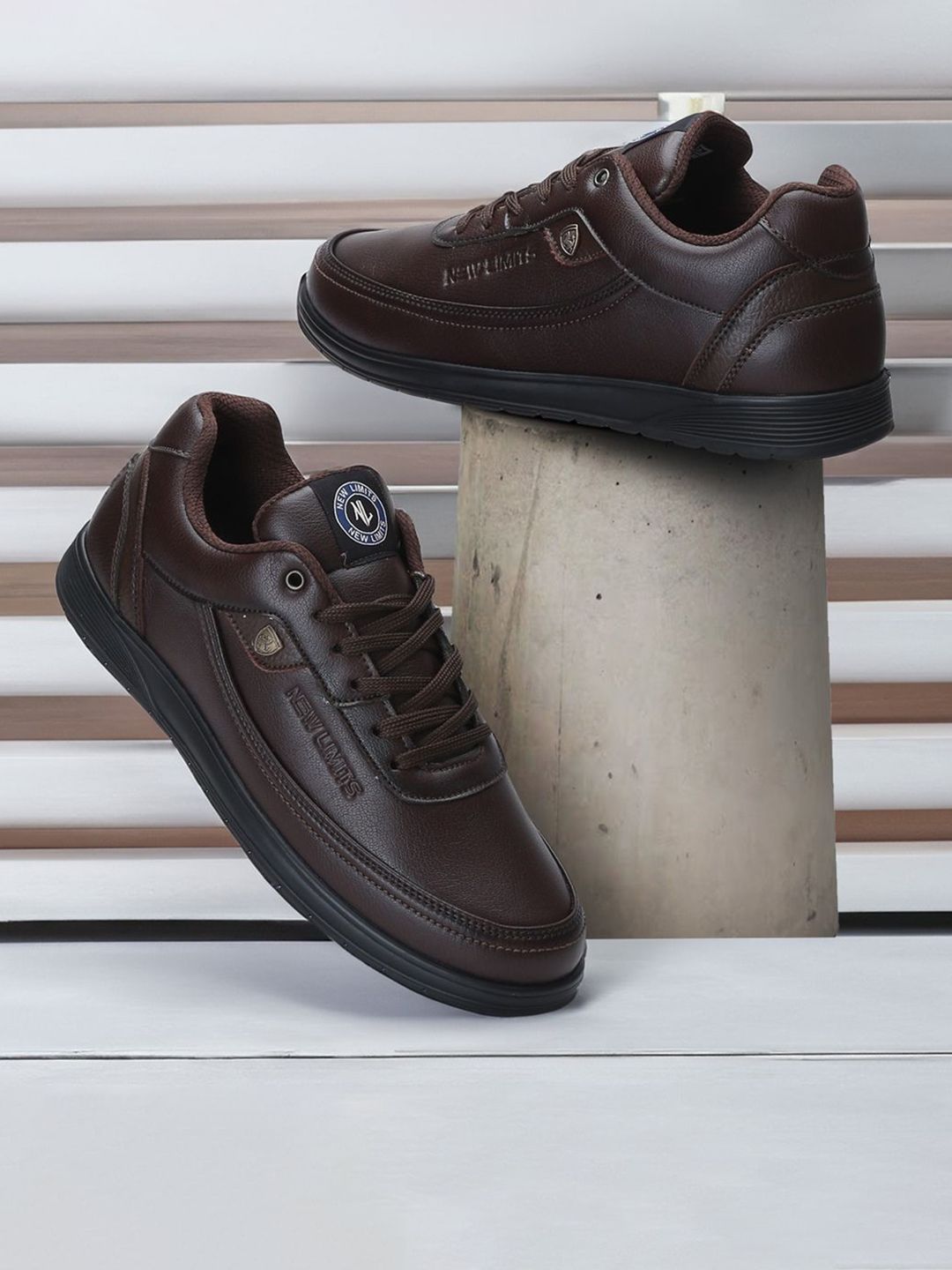 NEW LIMITS Men Round Toe Lace-Ups Sneakers