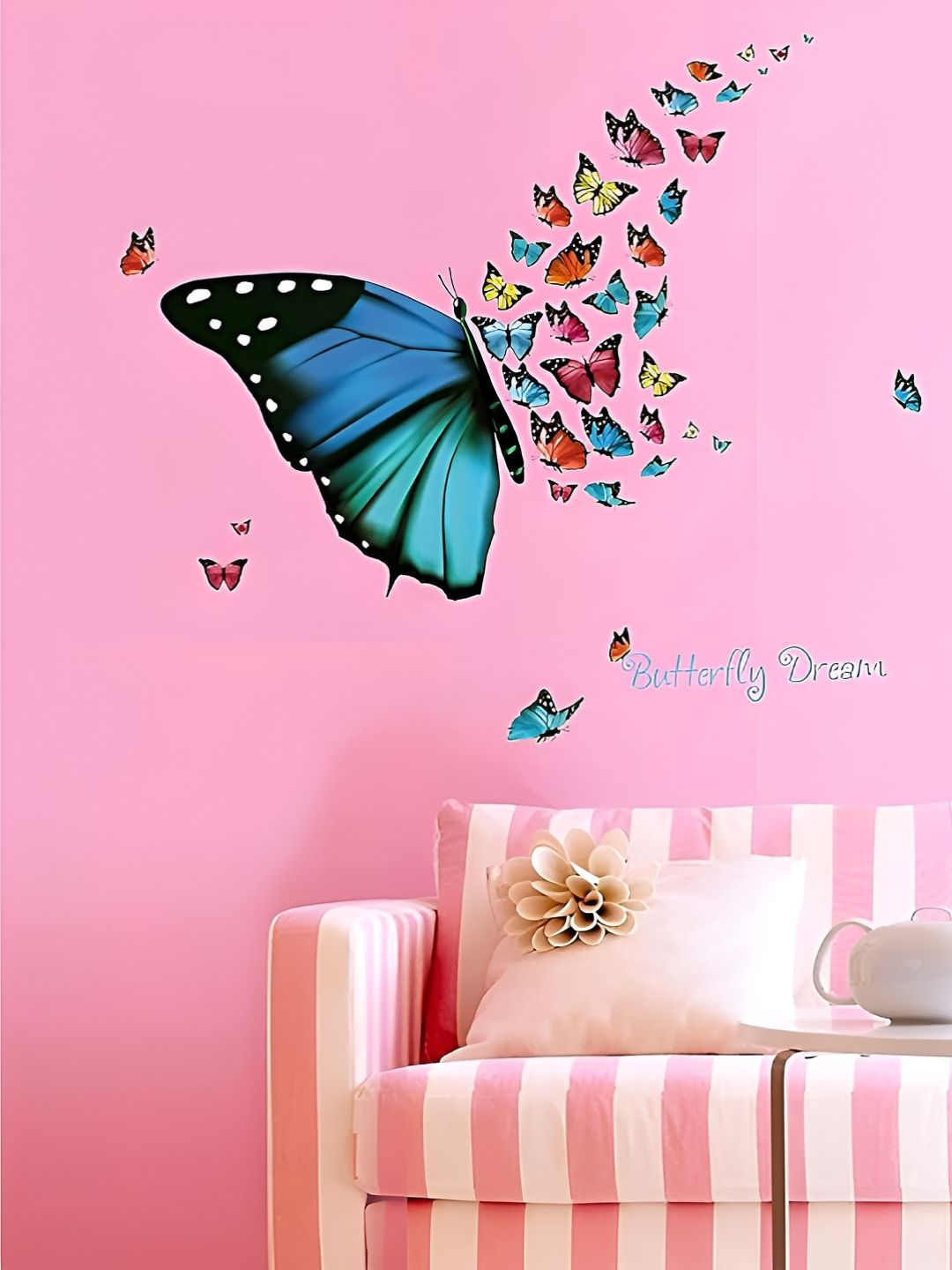 Asian royal Asian royal Blue & Black Butterfly Printed Waterproof Wall Decals and stickers