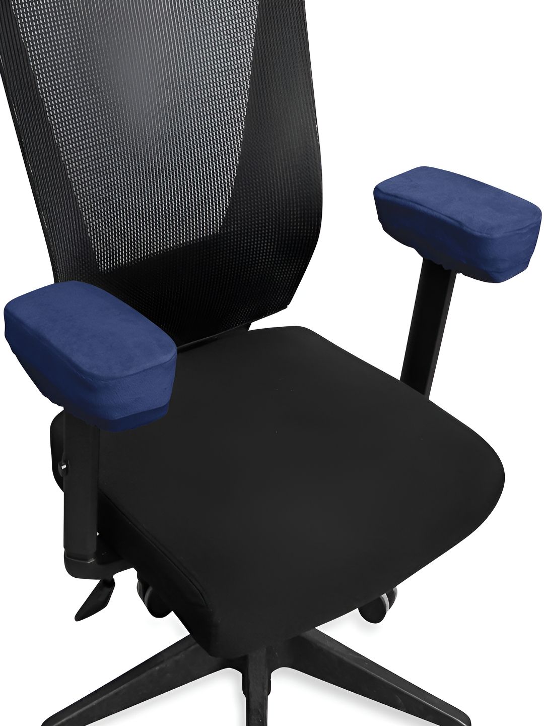 HOKIPO 2Pcs Blue Chair Armrest Pads