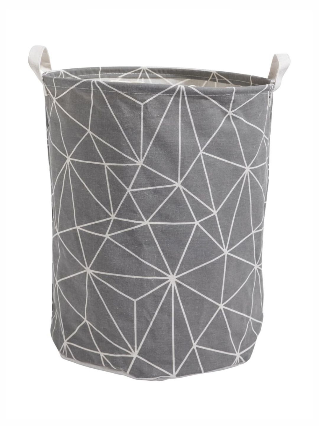 HOKIPO Grey Printed Cotton Laundry Bag