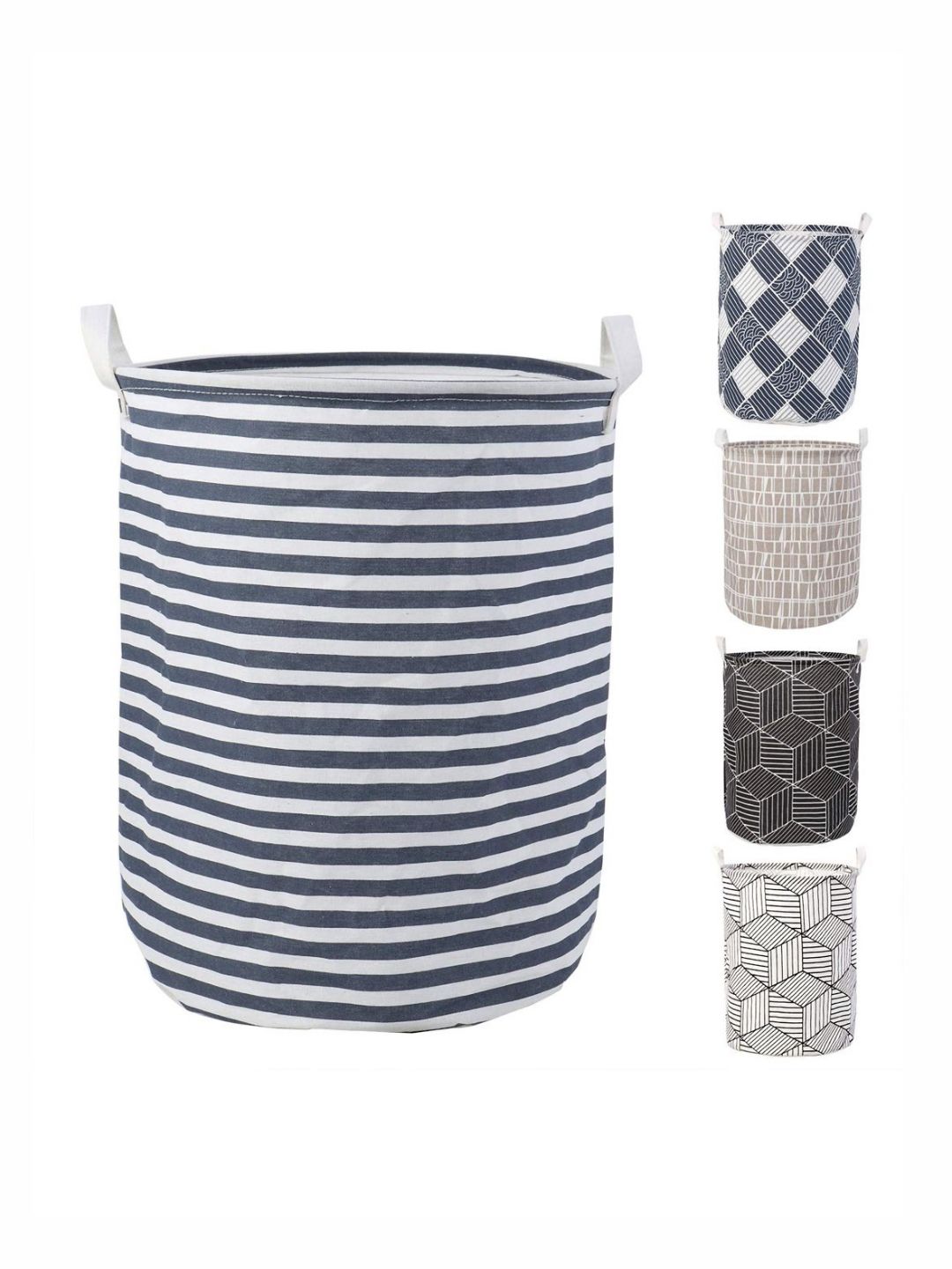 HOKIPO Blue & White Printed Laundry Bag 41L