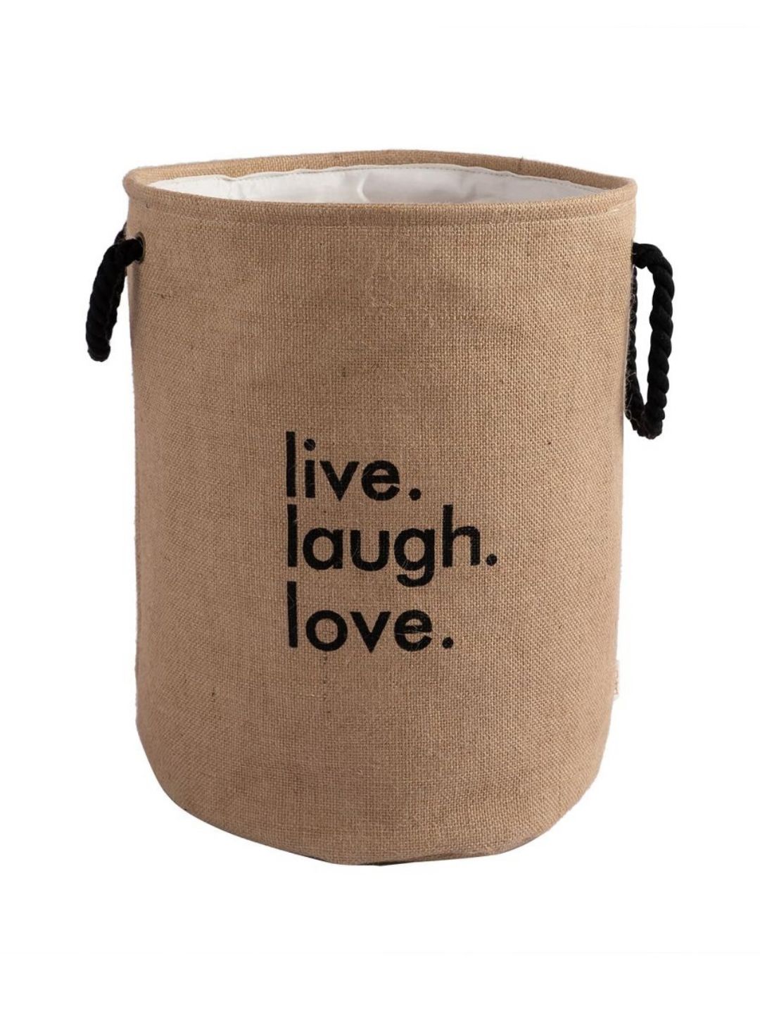 HOKIPO Beige Printed Foldable Laundry Bag