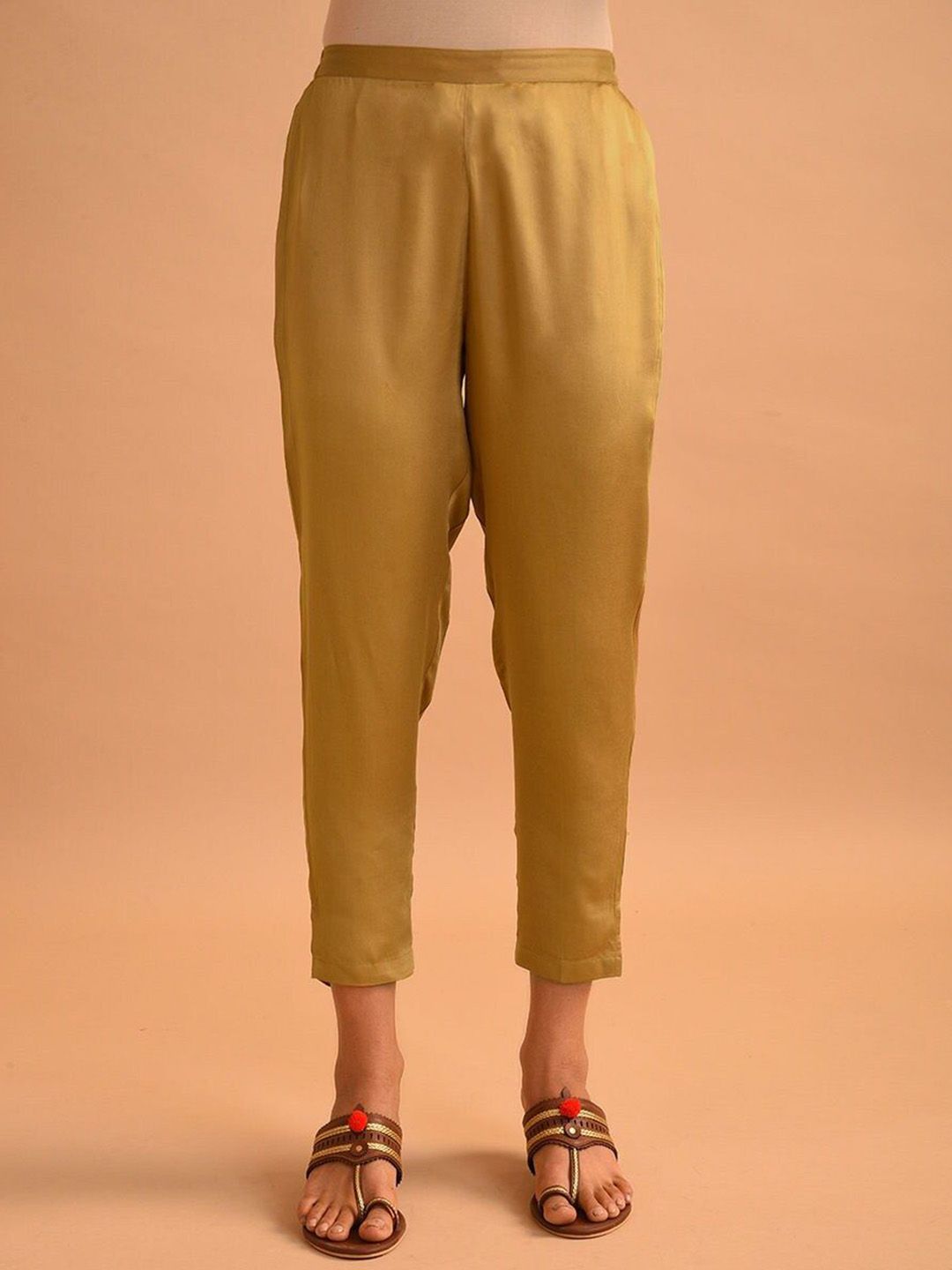 JAYPORE Women Slim Fit Trousers