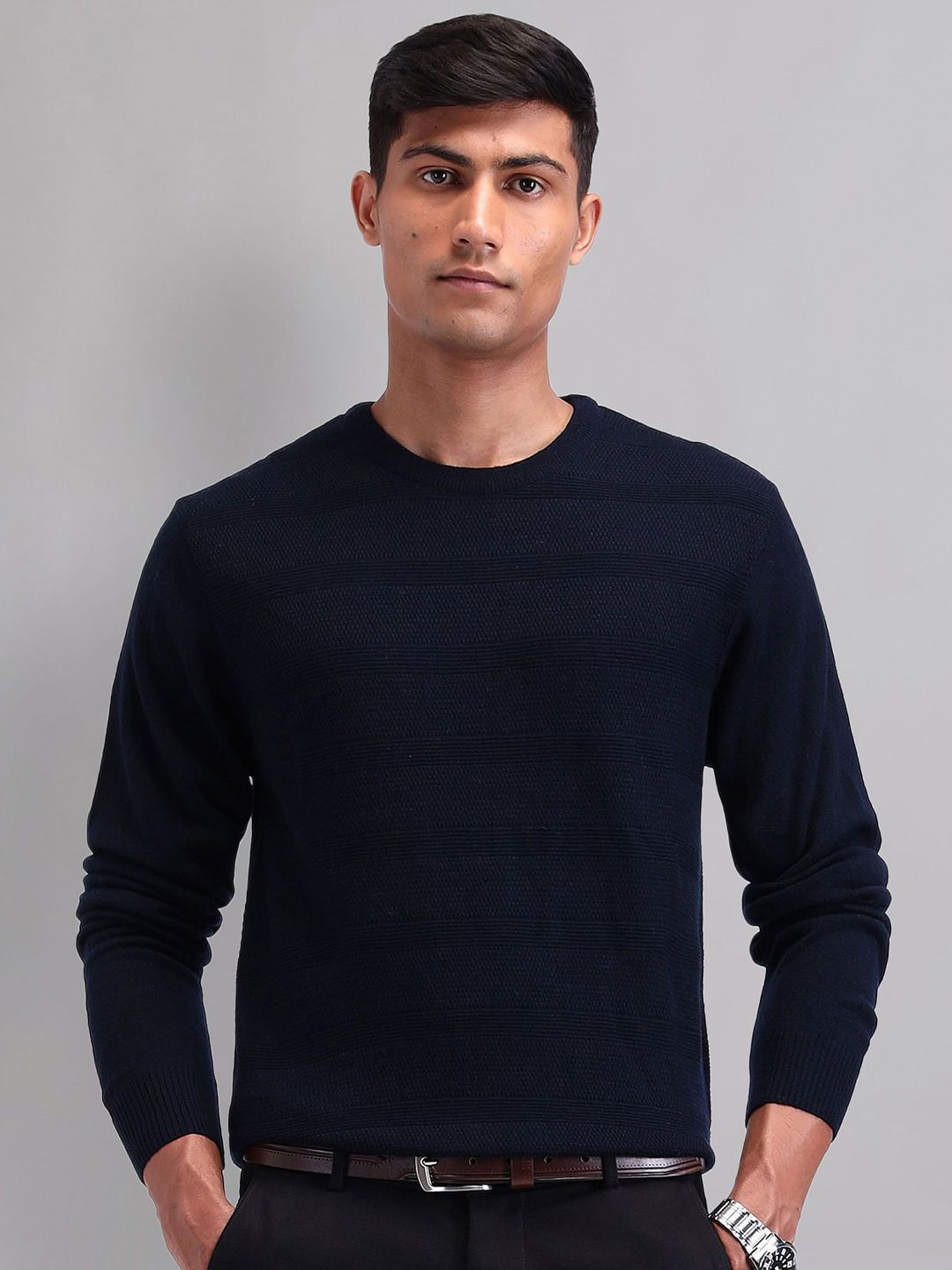 AD By Arvind Men Long Sleeves Pullover Sweater