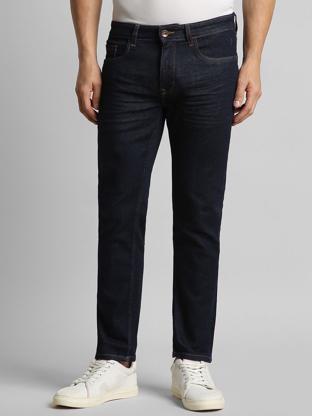 SIMON CARTER LONDON Men Classic Mid-Rise Cotton Jeans