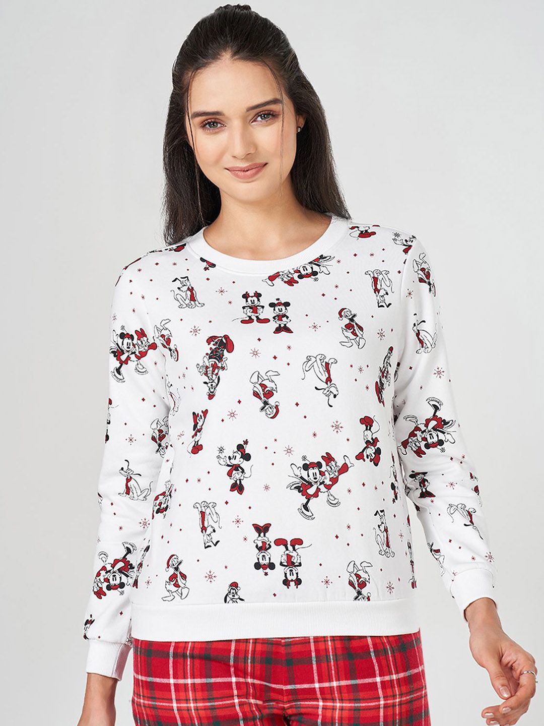 Dreamz by Pantaloons Women Abstract Printed Cotton Lounge Tshirt