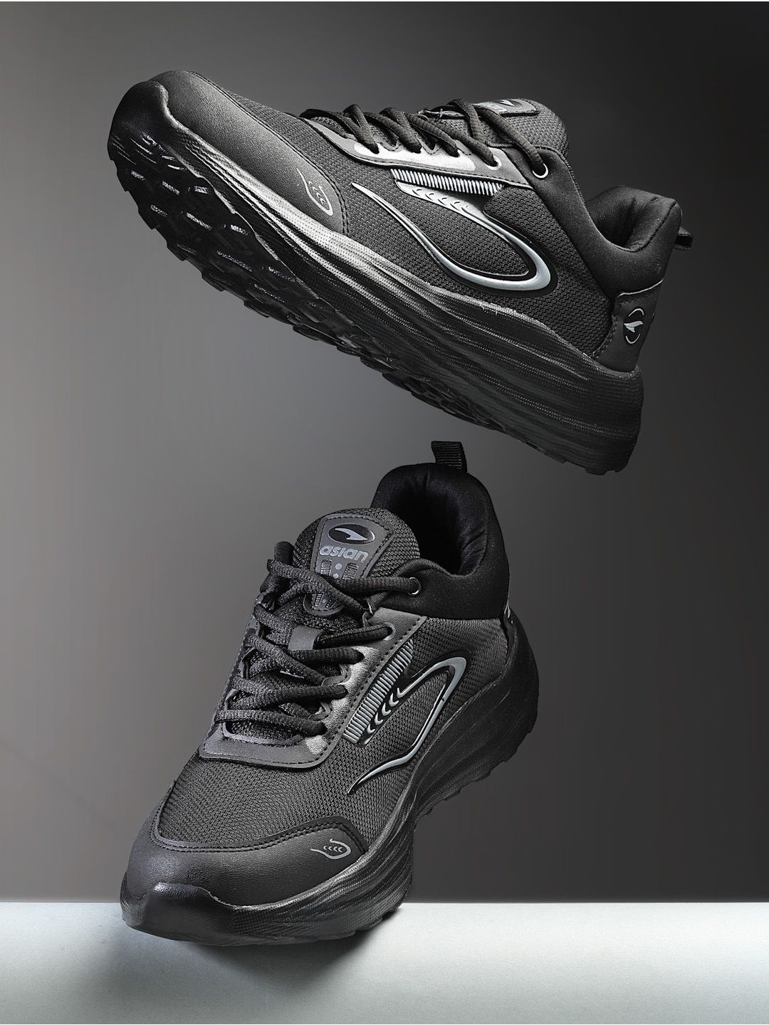 ASIAN Men Mesh Running Non-Marking Lace-Ups Shoes