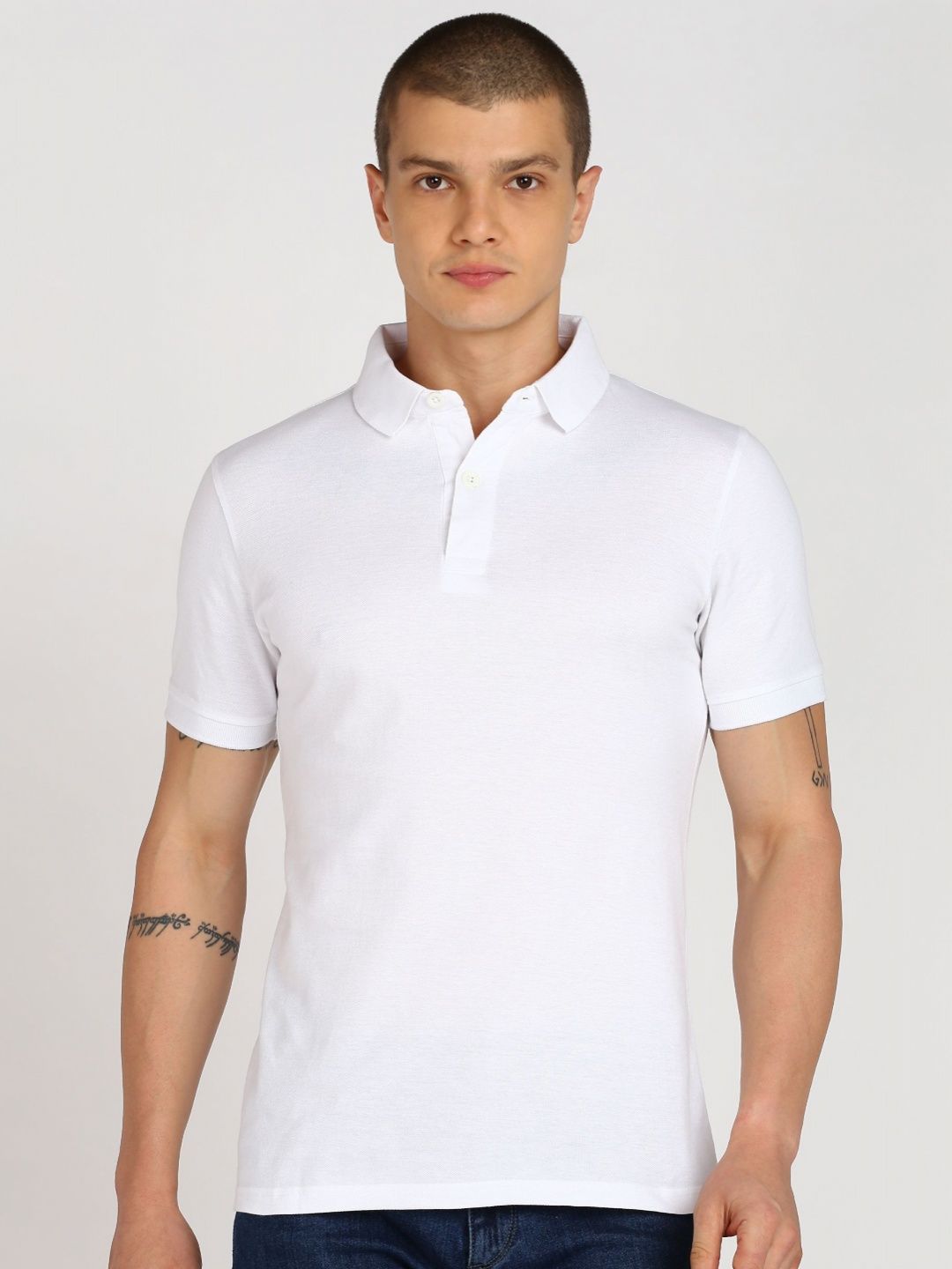 Provogue Men Polo Collar Pockets Slim Fit T-shirt