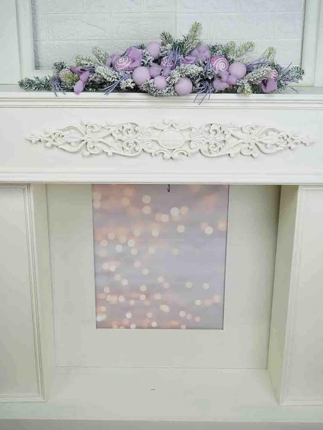 Little Surprise Box LLP Purple & White Christmas Door Garland