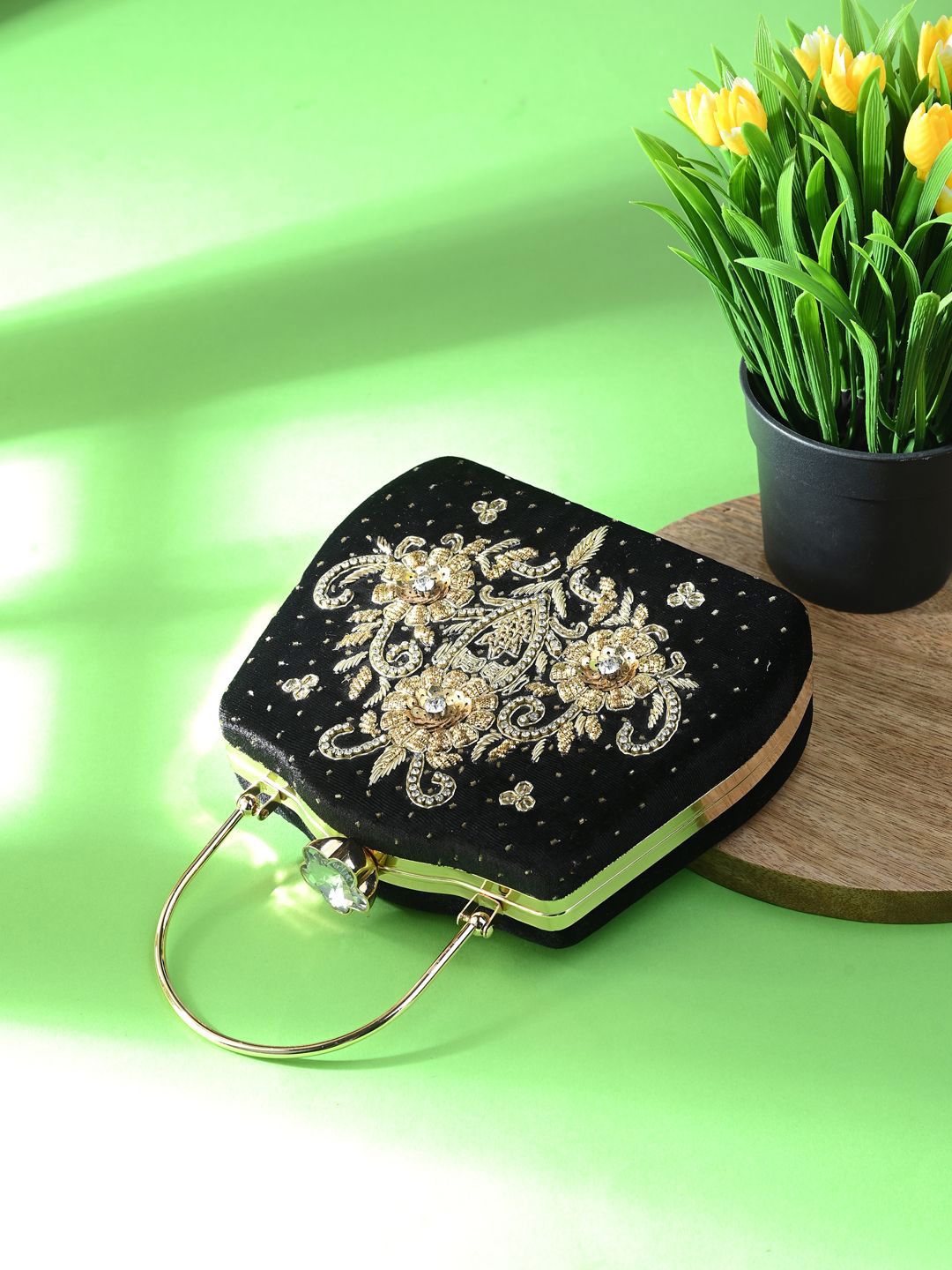 Anouk Embellished Box Clutch
