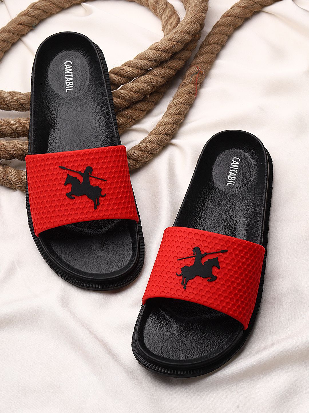 Cantabil Men Colourblocked Sliders