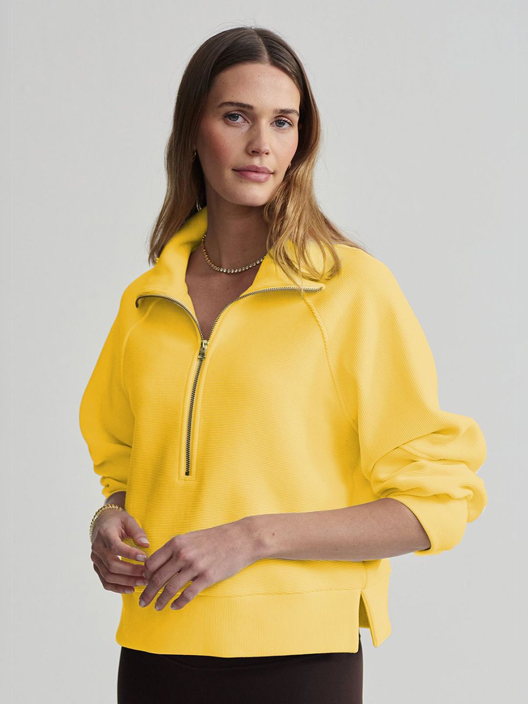 Buy Kotty Women Shirt Collar Long Sleeves Pullover Sweatshirt