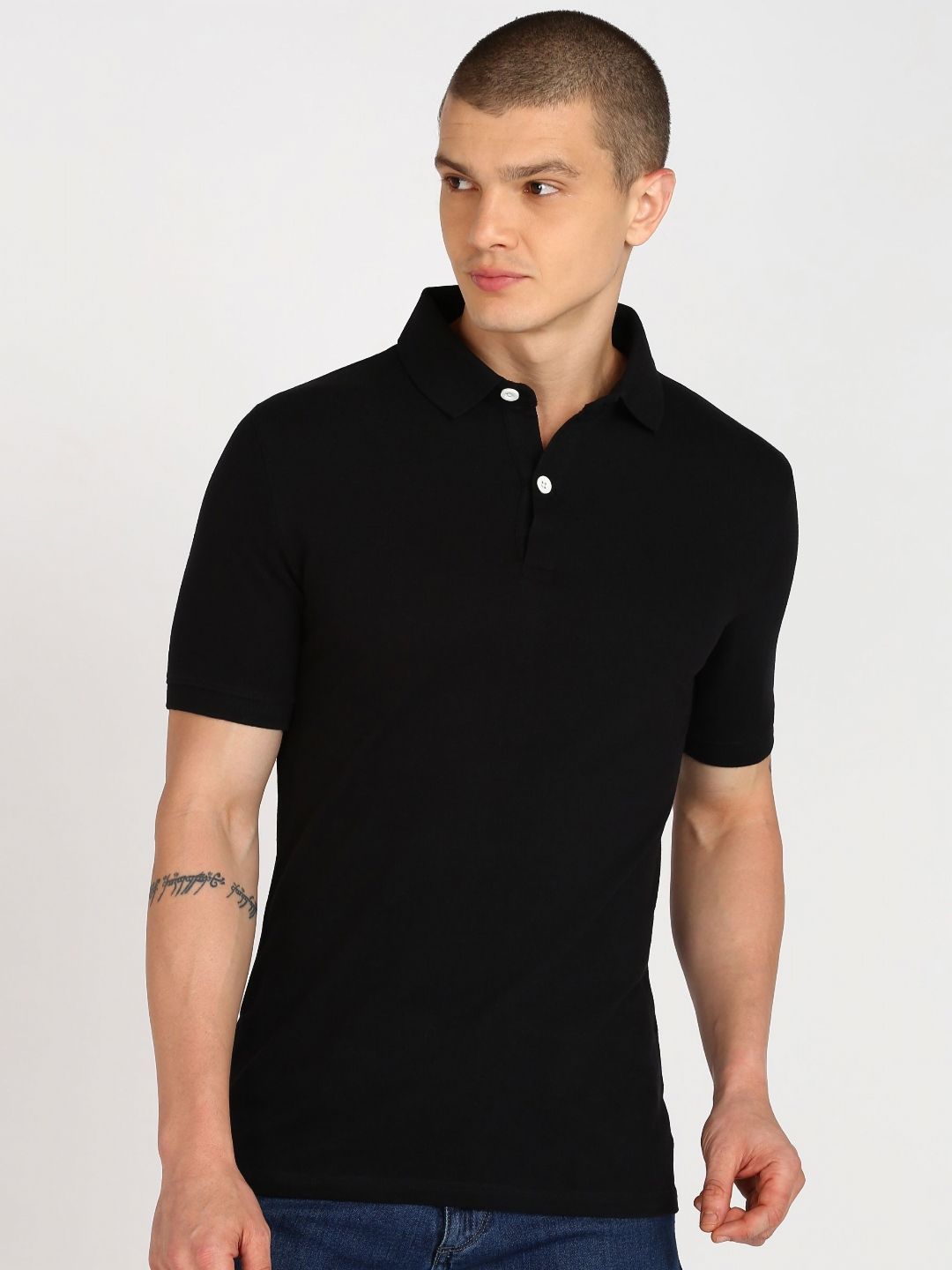 Provogue Men Polo Collar Pockets Slim Fit T-shirt