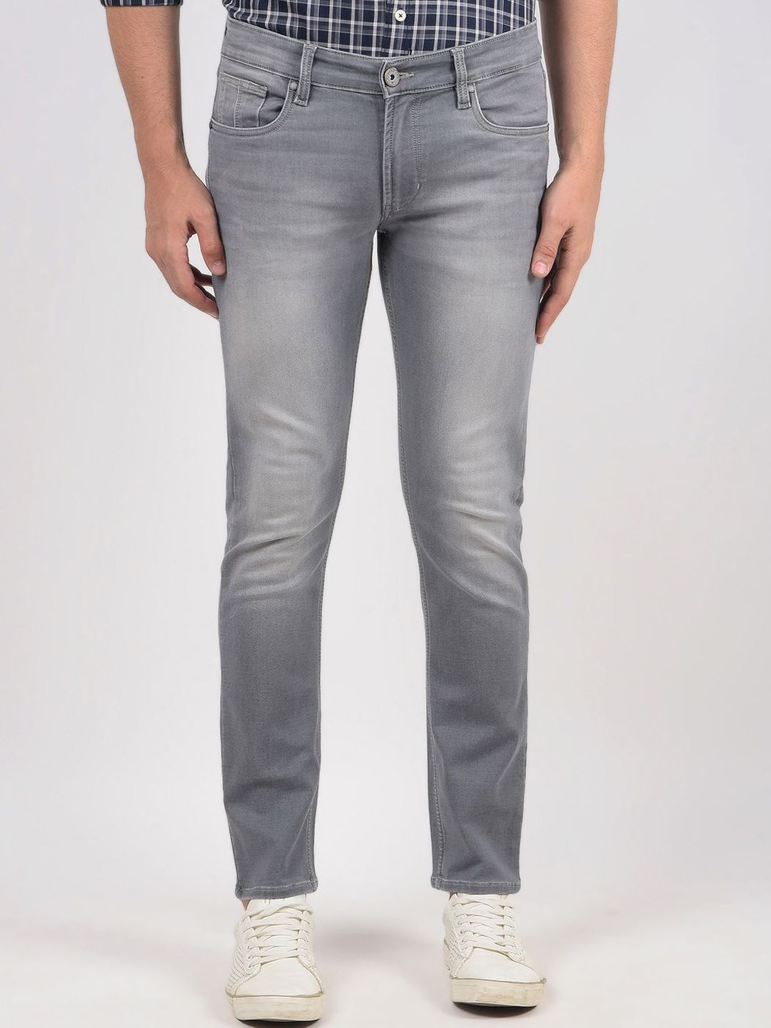 Numero Uno Men Skinny Fit Low-Rise Light Fade Stretchable Jeans