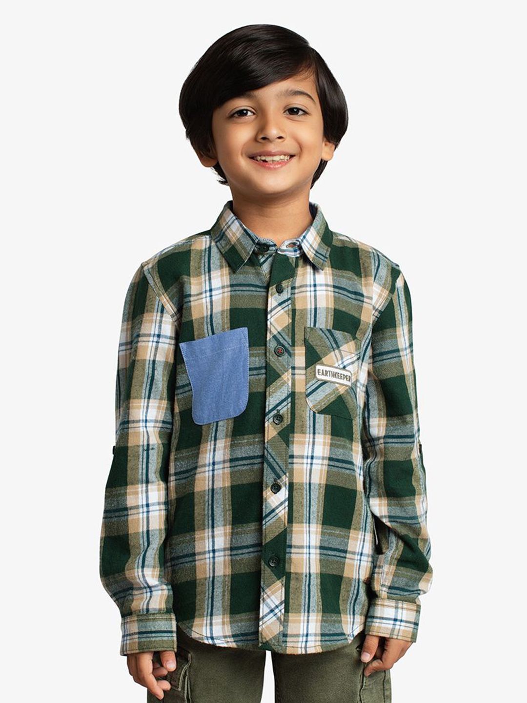 Ed-a-Mamma Boys Premium Opaque Checked Casual Shirt