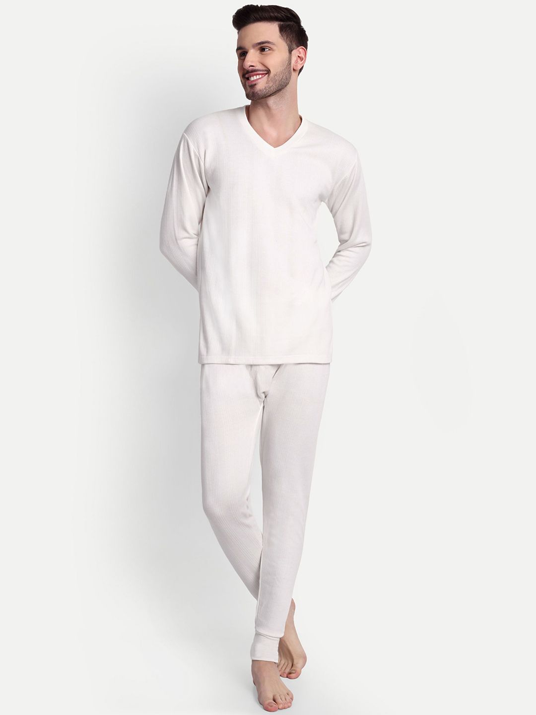 ZEFFIT Cotton V Neck Thermal Set