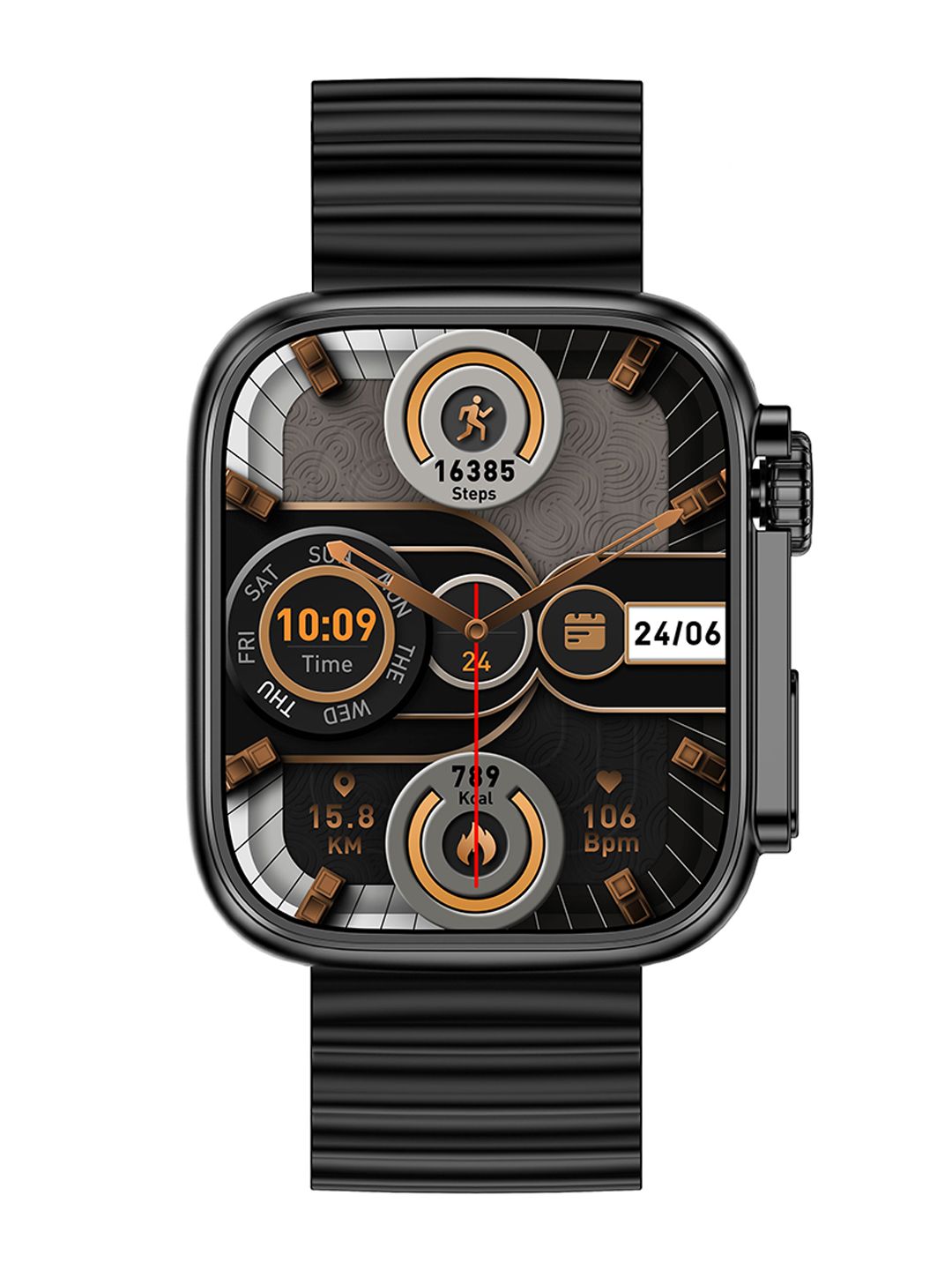 Timex iConnect Edge 1.83"(4.64 cm) Display with BT Calling Smartwatch TWIXW700T