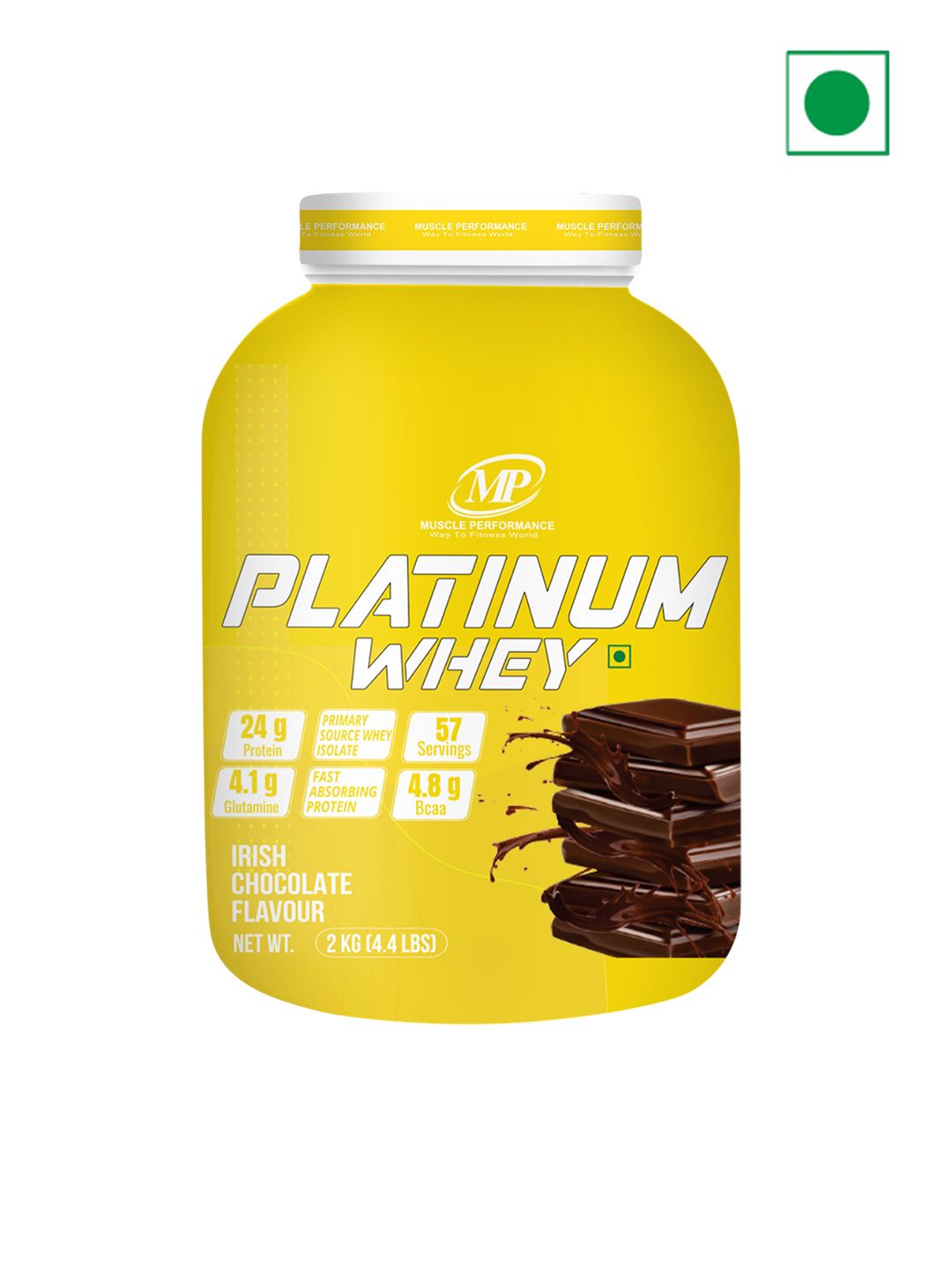 Muscle Performance Muscle Performance Platinum Whey Protein- 2 Kg- Irish Chocolate Flavour