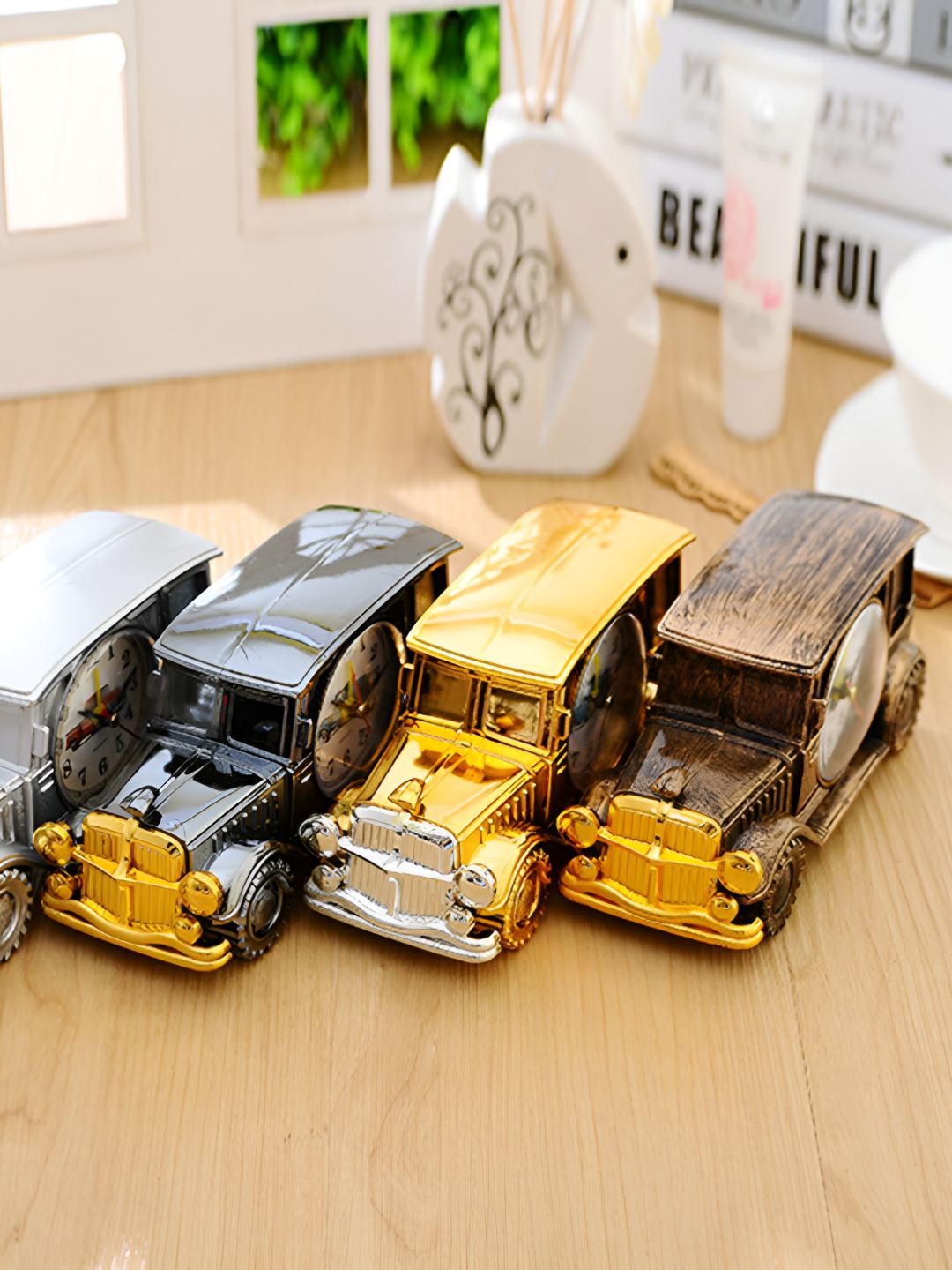 Buy Spiaty Car Shaped Grey Plastic Quirky Battery Analogue Alarm