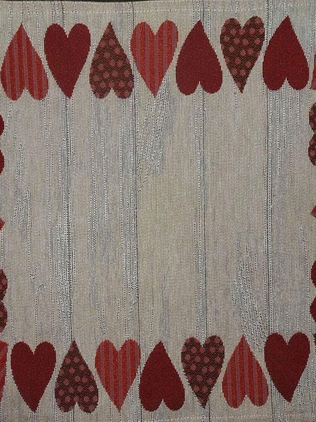 PRAKARTIK Set of 6 Grey & Red Printed Christmas Cotton Dining Table Placemats