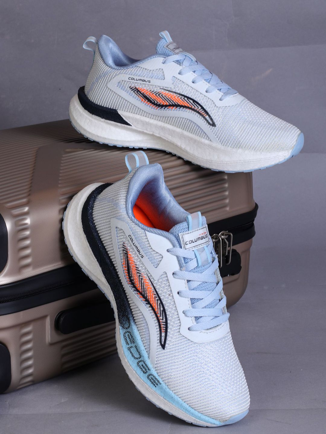 Columbus Men Mesh Lace-Ups Running Non-Marking Shoes