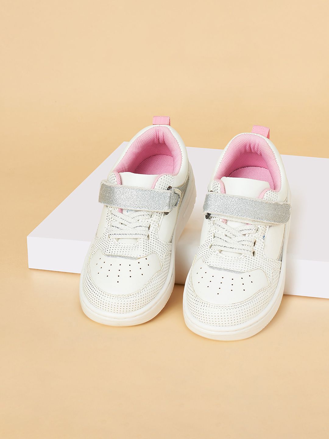 Pantaloons Junior Girls Perforations PU Sneakers
